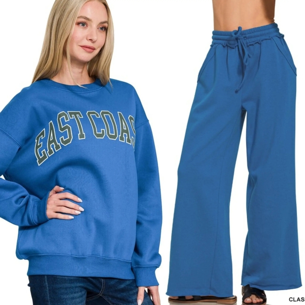 Blue EASTCOAST Sweatshirt and Pants Set